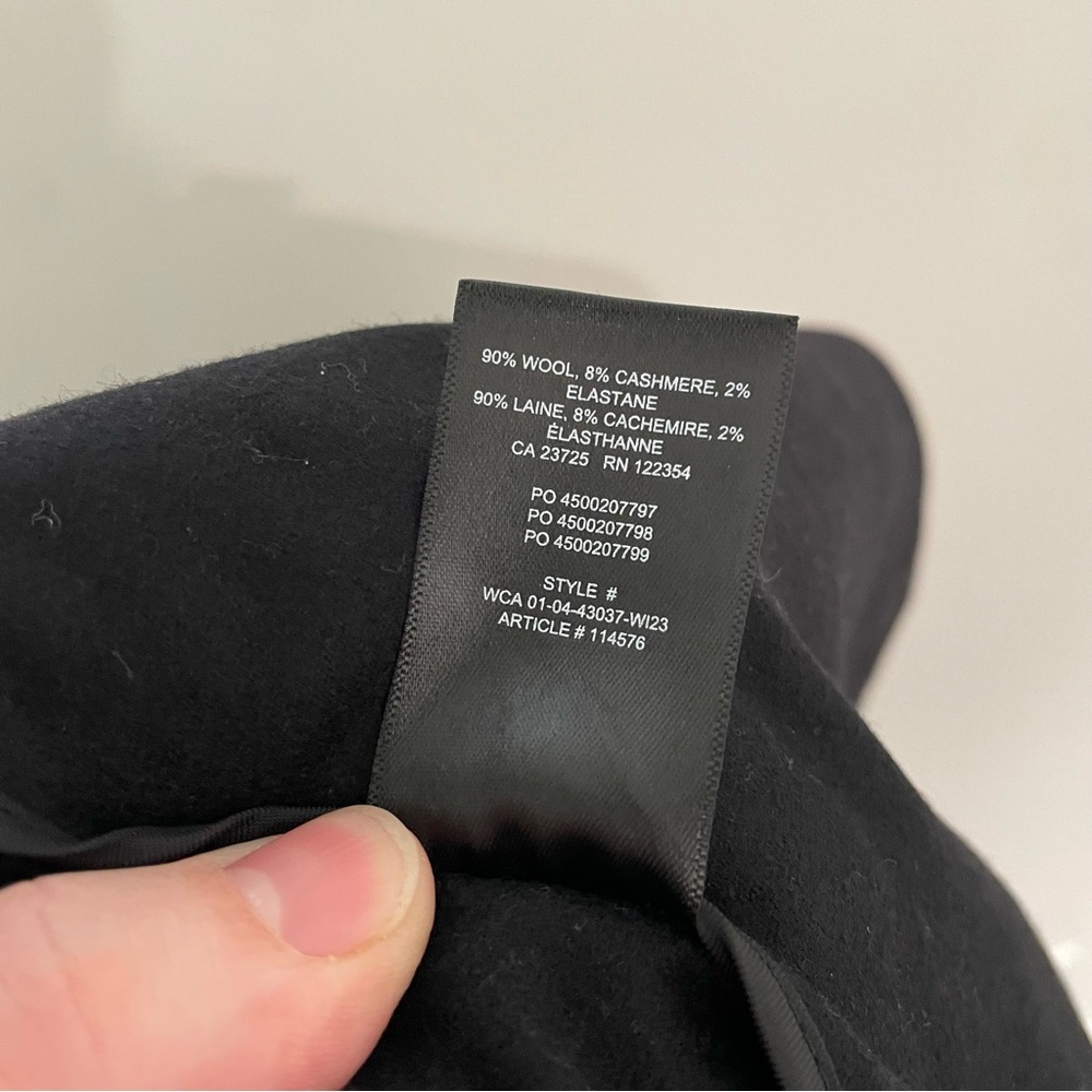 Aritzia Babaton New Power Blazer Wool-Cashmere Open Front Charcoal Grey Size 00 - Picture 10 of 10